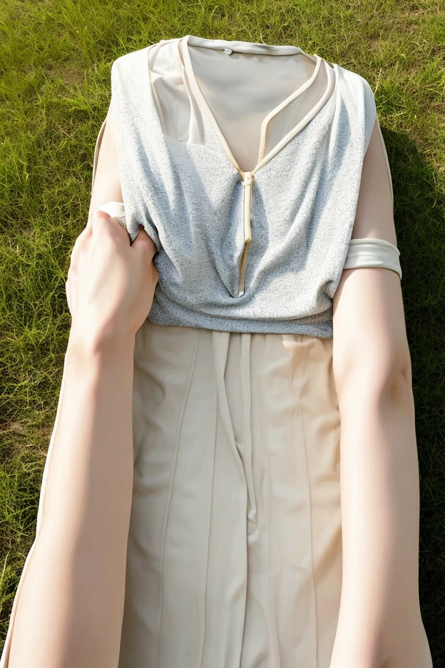 neat college girl、petite person、((Naked wearing only one white apron、Naked sexy white apron))、Outside the field、(Slimed、small tit、flat boobs、small tit)、Photorealsitic、detaileds, Skin Texture, ultra-detailliert、Delicate and sexy collarbone、A smile、Super Detailed Face、Detailed lips、A detailed eye、二重まぶた、Sitting on legs bending the knees、Squatting、White panties are visible from the skirt、10yaers old