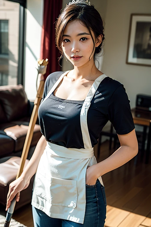 ((Best quality, 8k, Masterpiece :1.3)), Sharp focus :1.2, A pretty woman with perfect figure :1.4, Slender abs :1.2, ((Layered haircut, Big breasts :1.2)), (Wet white button up long shirt :1.1), (Rain, Street:1.2), Wet body :1.5, Highly detailed face and skin texture, Detailed eyes, Double eyelid, no watermark