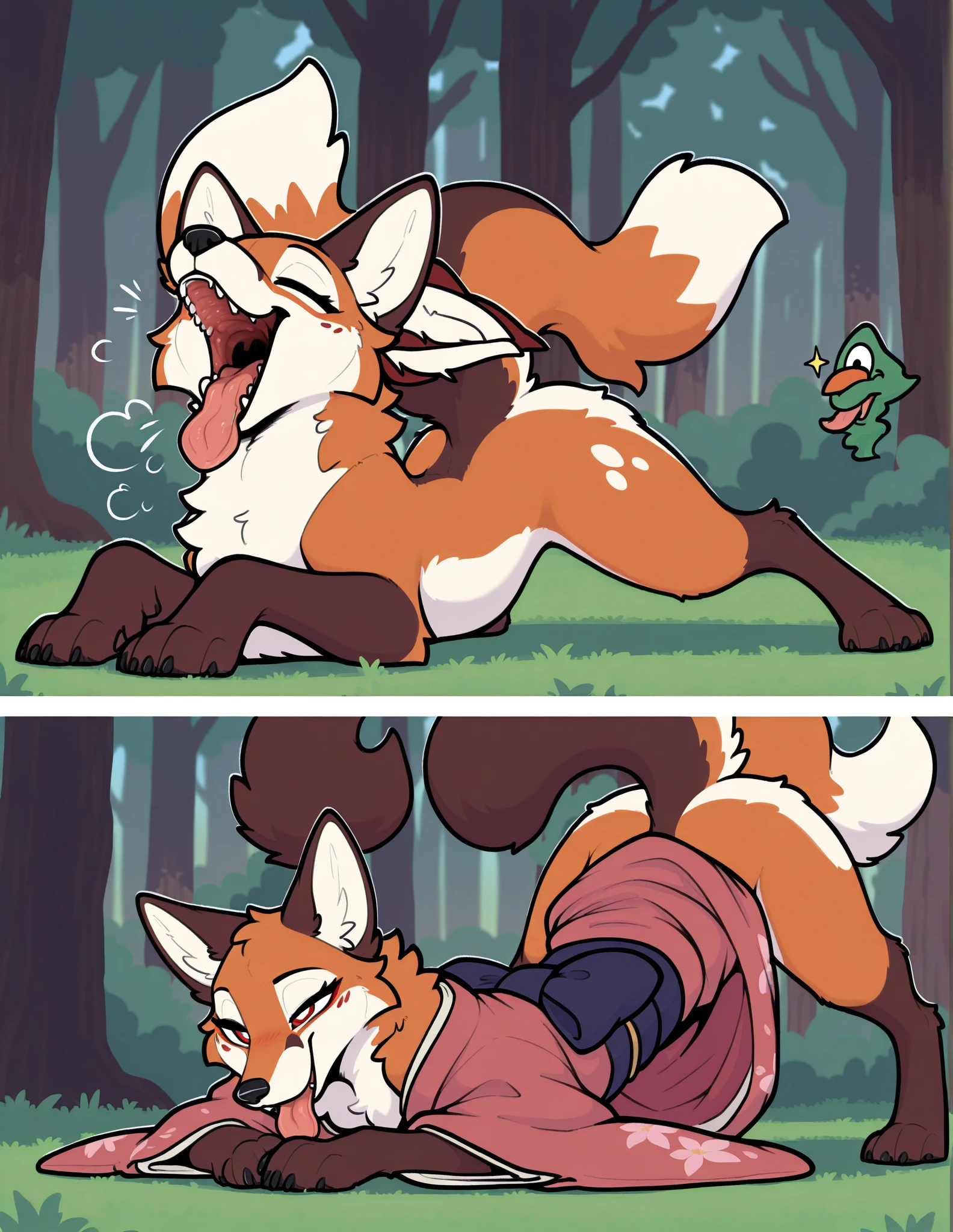 (feral male green Yoshi ), (male werewolf) score_9, score_8_up, dream prompt:score_9, beautiful, detailed cute face, blushing, shocked expression, reverse suspended congress, looking surprised, crying, forest, feet in view, foot shot, crying, cum, green feet, ((3 toes)), ((screaming)), foot focus, huge feet, vaginal, sex, saliva, hyper feet, impregnation, spreading legs, arms behind back, grabbing butt, (closed eyes), (closing eyes),