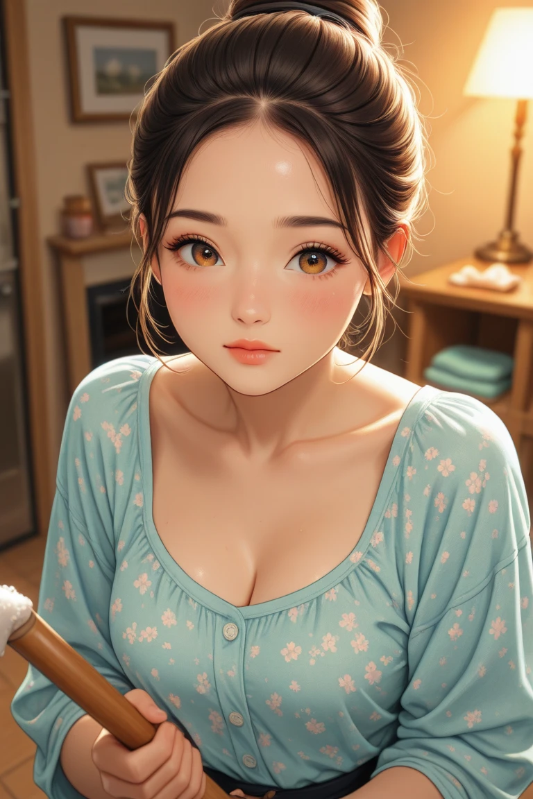 best quality, masterpiece, 1girl, Beautiful face, (gold-brown hair), (blue eyes), (photo realistic:1.3), rim lighting, (high detailed skin:1.2), 8k uhd, dslr, high quality, high resolution, 4k, 8k, Bokeh, absurdres, best ratio four finger and one thumb, (realistic:1.3), cute kawaii 1girl, medium breasts, ponytail contorted,