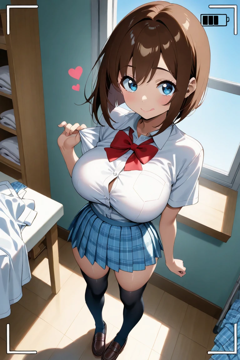(1 woman), (Micro thong), (((under boob))), ((Crop Top shirt)), ((spread legs, one knee up)), (Sailor school uniform only for the upper body), (white short shirt), summer clothes, ((Red Ribbon Tie)), (((sheer white long thigh-high socks))), (((long gloves))), masterpiece, Best Quality, High quality, High Definition, Finely detailed, Detailed texture, realistic representation of face, Realistic, Colorful, Ray tracing, (((lighting forward))), ahegao, sad, smile, (((crying))), (drooling), (((steam))), (glowing eyes), (Detailed beautiful delicate face, Detailed beautiful eyes, A perfectly proportioned face, High detailed skin, best ratio four finger and one thumb, (((Glowing white shiny skin))), (oiled skin), (large breasts), ((Smooth texture, Realistic texture, Photorealistic)), ((Green eyes)), (((brunette hair))), (Beautiful face, Cute face, Detailed face), on a bed