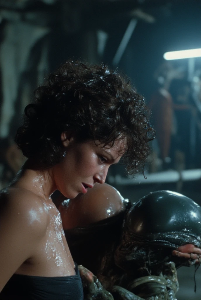 Milla Jovovich covered in the fifth element all over her naked body