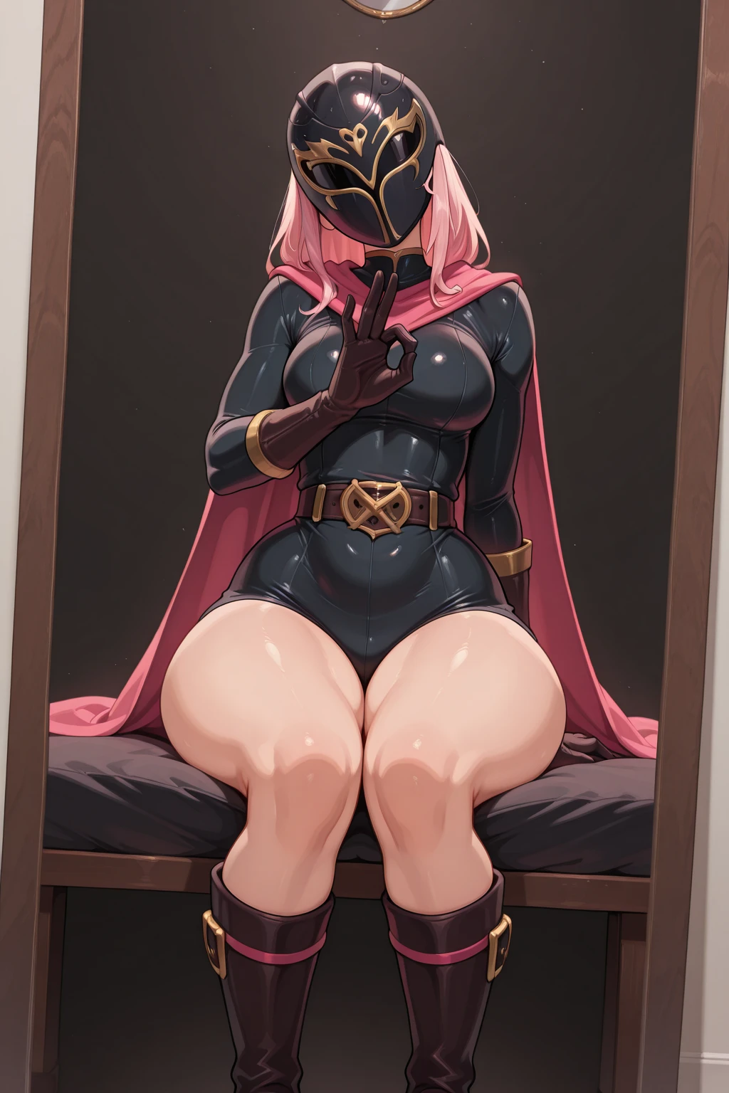Dorohedoro Style, Raven from DC, Cute and Sexy, thick ass and legs, dark purple body