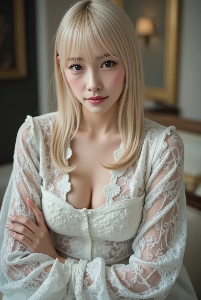 ((highest quality:1.3、8k、masterpiece))、One Girl、Detailed face 1:2、Cute Face、Fine grain、Laughter、Beautiful woman、Lesbians all over、Angelicales、Angel、White Skirt、White Tops、feather、Gentle light、Light background、Great background、White gold hair、Are standing、BREAK ceremony,((Random sexy poses、put in、Deep joy, Ecstatic eyes:1.2)), ((I gasp hard:1.2))、Ecstatic face、Climax expression, Through clenched teeth、My whole body is convulsing、Official Art,Highly detailed CG Unity 8k wallpaper, (masterpiece:1.0),(highest quality:1.0), photo shoot, 8k, Browsing Caution, High resolution, Kodak Portrait 400, Film Grain, Lens flare brilliance,Very low camera angle, View your viewers