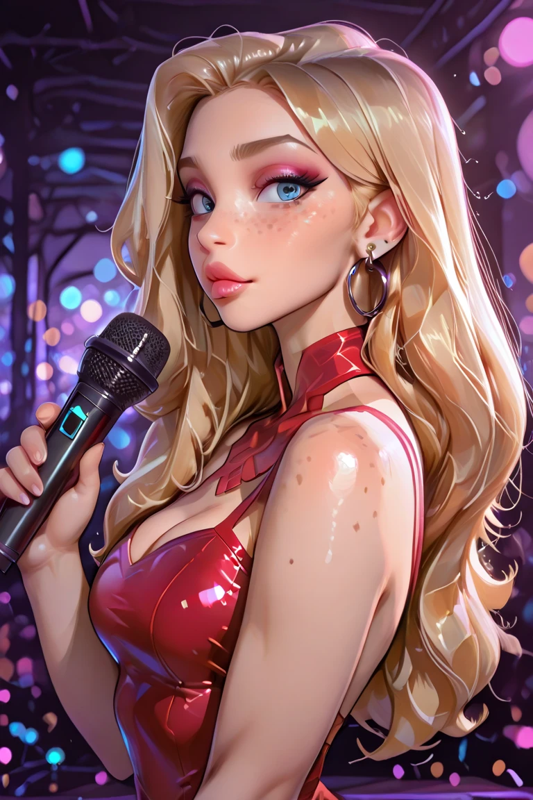 (score_9, score_8_up, score_7_up), alien, 1 alien girl, masterpiece, perfect face, perfect eyes, ultra detailed, gorgeous face, blush, curvy body, cute slut, focus on face, pink-skin Instagram model, human-ears, (very-long wavy shiny hair:1.4), (waist-length hair:1.6), photoshoot, cute pose, (pastel blue hair), (pastel pink skin:1.5), (sweat sheen), (realistic shading:1.2), posing sexy, portrait, petite, svelte, perfect breasts, small perky breasts, thigh gap, arched back, fit body, thin waist, (cute), (petite), (lovely grey eyes), (pastel blue hair:1.9), (thin waist), (highly detailed hair), (flirty smile), flat stomach, (slightly oiled skin), (night time:1.5), (at a music festival:1.2), (at a rave:1.3), (rave outfit:1.8), (tight black shorts), (black thong), ((black cross-wrap halter crop-top)), ((Boots), (perfect teeth), ultra-detailed, ultra-realistic, at night, indoors, orange + blue ambient light, arms at sides, dancing, twirling, dynamic pose, unique angle, from waist up, beautiful, studio lighting, negative_hand, GTA, glowing, neon, easynegative, ExpressiveH.