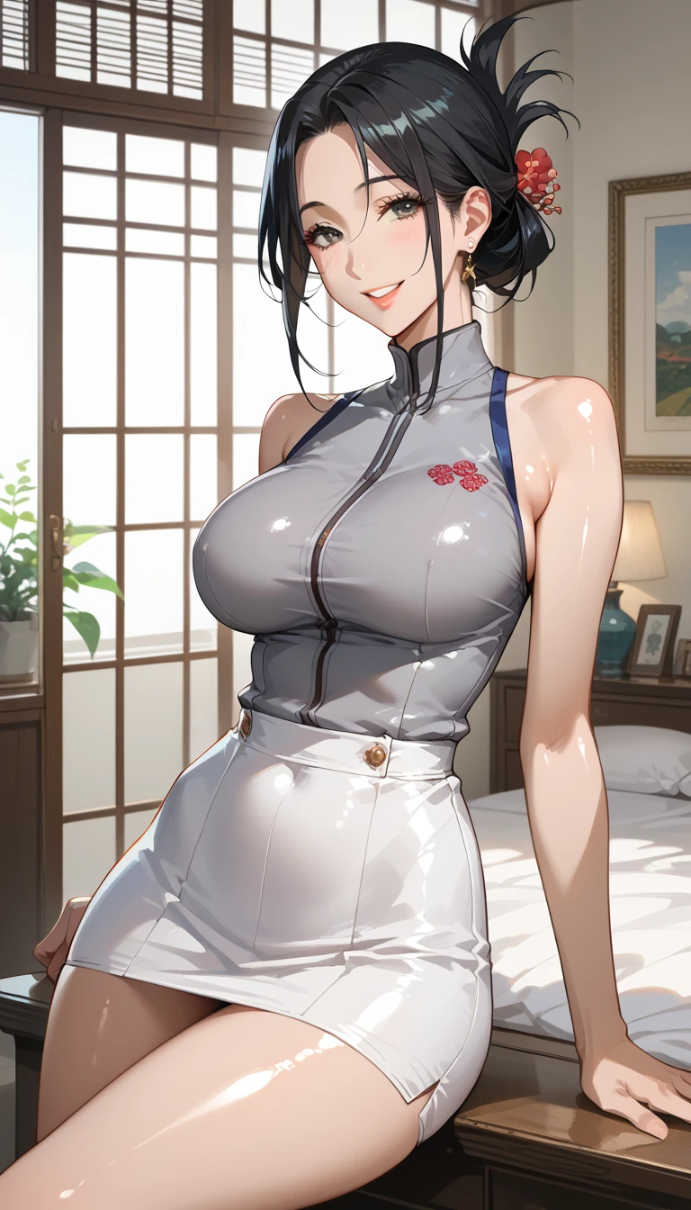 best quality, masterpiece, shiny skin,
nice hands, perfect hands, solo, 1girl, looking at viewer, light and shadows, <lora:ma-kurouV2-60:0.90>,<lora:Mild detail adjusterV10:0.8>,<lora:hikari:0.5>,nice hands, perfect hands, <lora:GoodHands-beta2:1.25>, <lora:neg4all_bdsqlsz_V3.5:1>
apartment, indoors, dark,rule of thirds, collarbone, breasts, AS-Adult,
ayumiyoshida, blue eyes, short hair, brown hair, bangs, hairband, High-waisted pants, LavenderGray Paisley Satin blouse, , , and and and, smile, <lora:ayumi-v2:1>