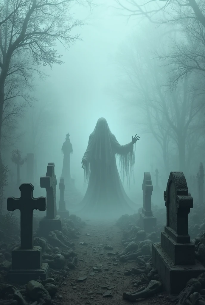 there is a person sitting on the ground with a book, goddess of death in a graveyard, in a graveyard, realistic fantasy photography, in the middle of a graveyard, spiritual eerie creepy picture, photo manipulation, photorealistic dark concept art, surreal dark art, creative photo manipulation, death dreaming about death, haunted and sad expression, creepy and dramatic atmosphere, spooky photo