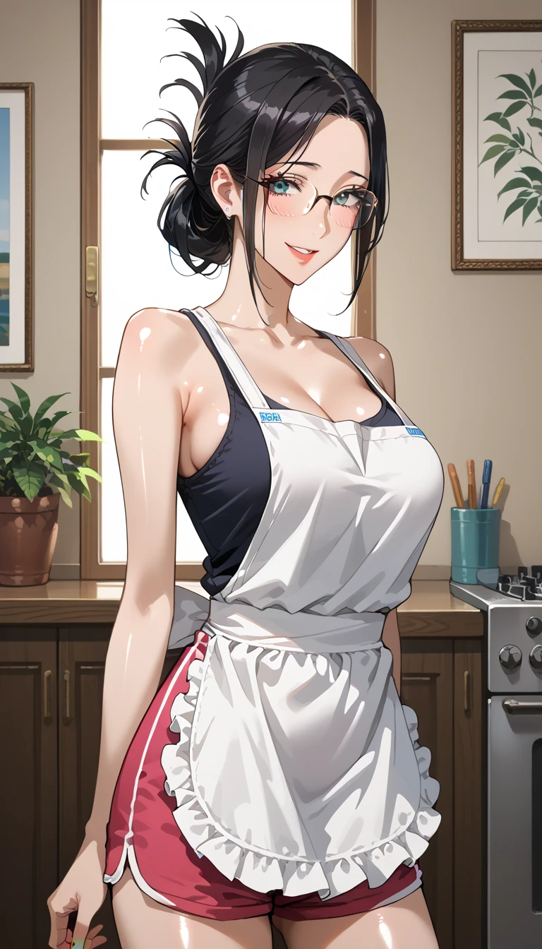 naked apron、beautiful mature woman