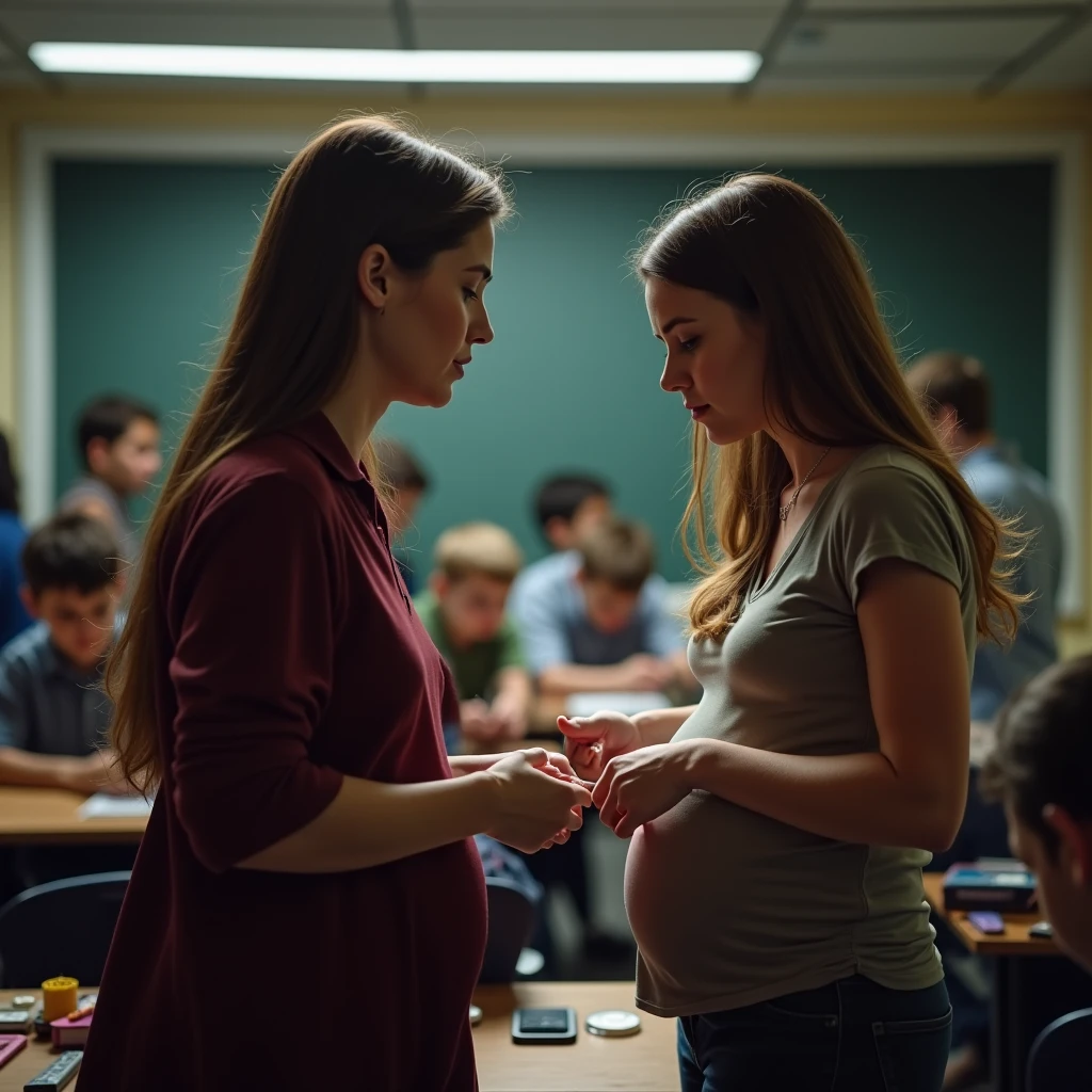 pregnant teenager at school non pregnant teenager at school