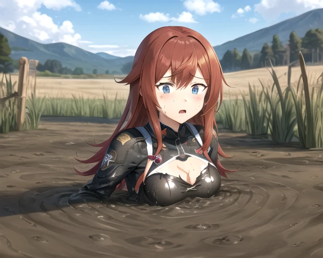score_9, score_8_up, score_7_up, source_anime, sakimiya iruka, red hair, green eyes, one side up, medium hair, green scrunchie, hair ornament, shiny skin, rating_explicit, (large breasts:1.2), large ass, nude, collar, handcuffs, wide-eyed, empty eyes, scared,(tears:1.3),(sweat, steam on body, heavy breathing:1.2), (trembling:1.6), drooling, excessive pussy juice, Squirting, (lying, open legs, open arms),(after rape, after sex, after fellatio:1.3), 2men, size difference,(orc, huge penis, huge testicles:1.5), cock ring, penis awe,(cum on body, excessive cum, cumdrip, cumdump, cum overflow, cumpool:1.5), (cum in mouth, facial, cum on hair, cum string, projectile cum), sex slave, prison cell, (front view:1.3)