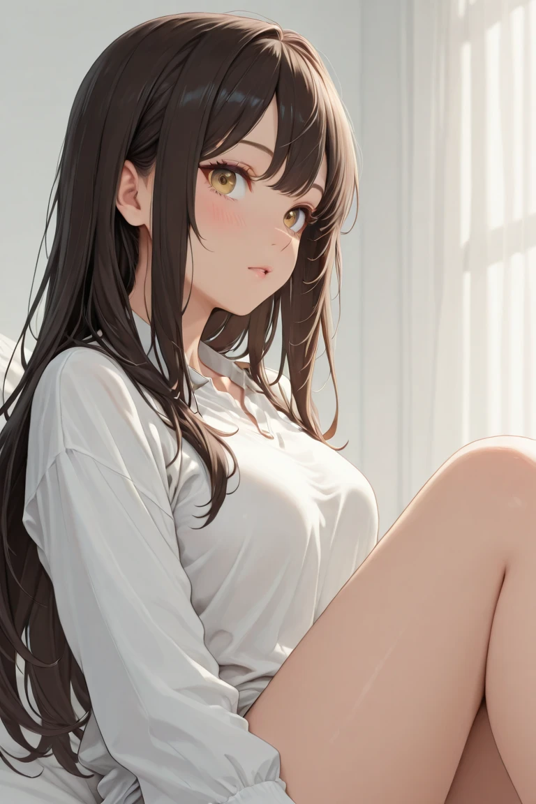 oi-nada、obra prima、Chizuru Ichinose、brown hair、soio、Feminino、fora de casa、Antecedentes detalhados、Um olhar detalhado、（（olhos castanhos））,pernas bonitas e perfeitas, Clean and perfect hands