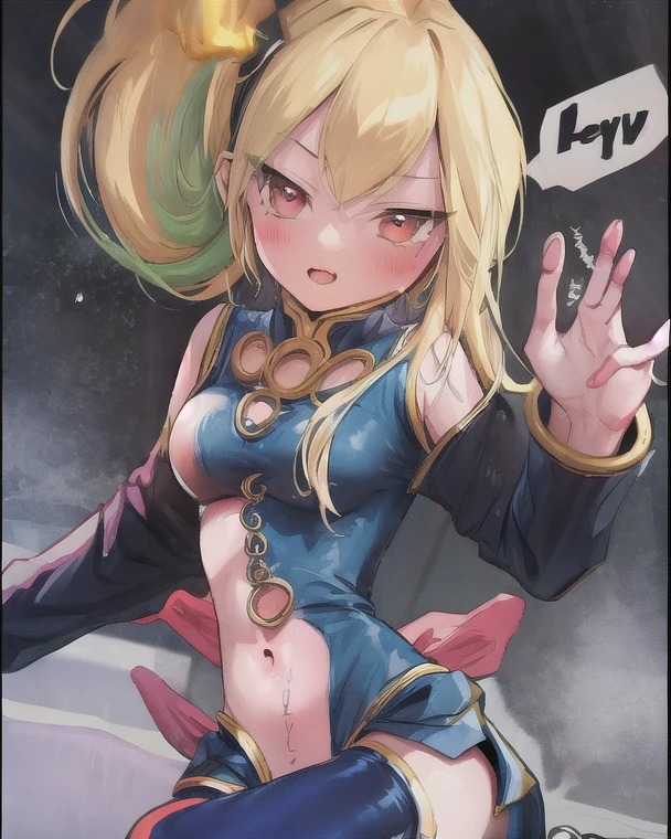 create,Two dimensions,Olympic,girl,standings,one person,Main character,Banzai,wear a gold medal around your neck,Standing picture,Completely naked,skirt,topless,tits,yellow hair,short twin tails,Smile cute and cool,Man juice transparent drips and collects,bottom view