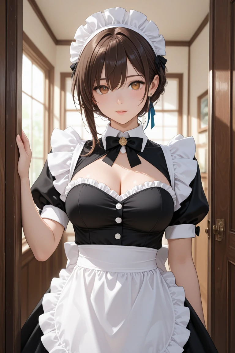 Maid clothes Big Breasts Beauty Calm