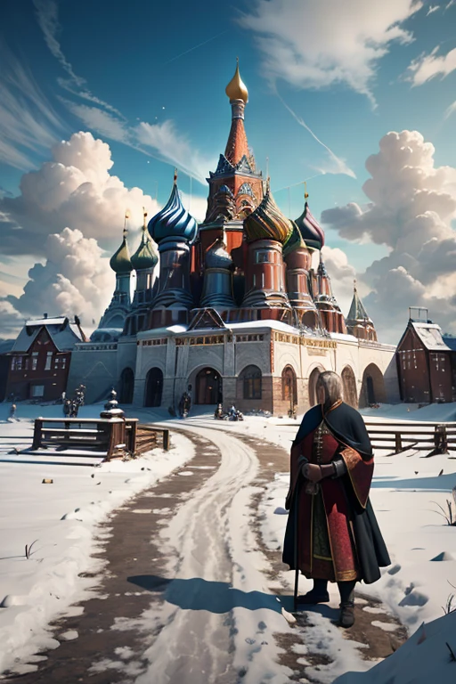Pencil painting, intricate details, landscape of a Heartwarming Hospital from inside of a St. Basil's Cathedral, [street|woods], Snowing, Angry, Moonlit, L USM, rich color, contest winner, colorful, vivid colors, masterpiece, best quality, absurdres, highest quality, amazing details,  <lora:add_detail:1>