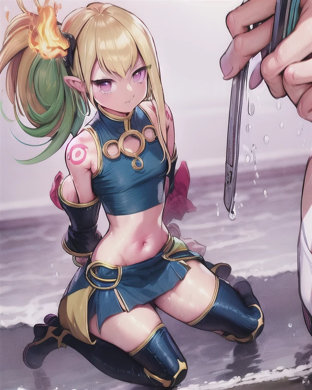((masterpiece)), ((Highest quality)), (detailed), perfection, alone, Link, Nice boy, Seductive lips, Blonde, sexy, (((Oiled body))), (((Sweaty body)))penis