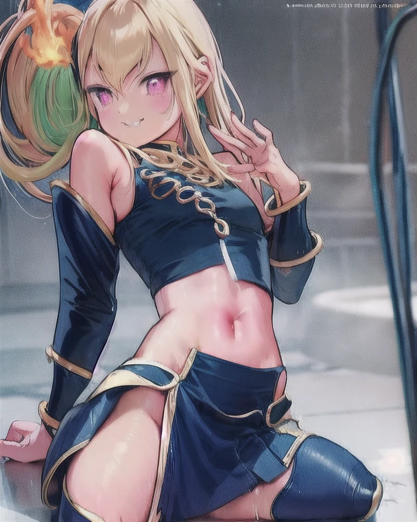 2A Japanese girl with blonde twintails、Female Combatant、Close-up of a girl wearing a red tank top、Purple Skirt、White panties、Black fishnet stockings、Black shiny boots、Saiyan Girl, wonderful, Nano Girl, Female body type, Inspired by Hiromu Arakawa, Anime Manga Robot!! Anime Girls, Fubuki, Full Body Suit, by Hiromu Arakawa、wonderful, silk, Beautiful and attractive anime teen, Anime Girls of the future, tears,Drooling,Pee,Sweat,Tongue out,incontinence,Peeing、Estrus、Eyes wide open,Estrus,Blushing,Nipples are erect,Face is hot、Lust、incontinence、Armpit Hair、pubic hair、Nipples are erect、Red lips、Red tongue、Sticking out tongue、Her skirt is flipped up、Panty shot、White panties!、Sweatまみれ、wet