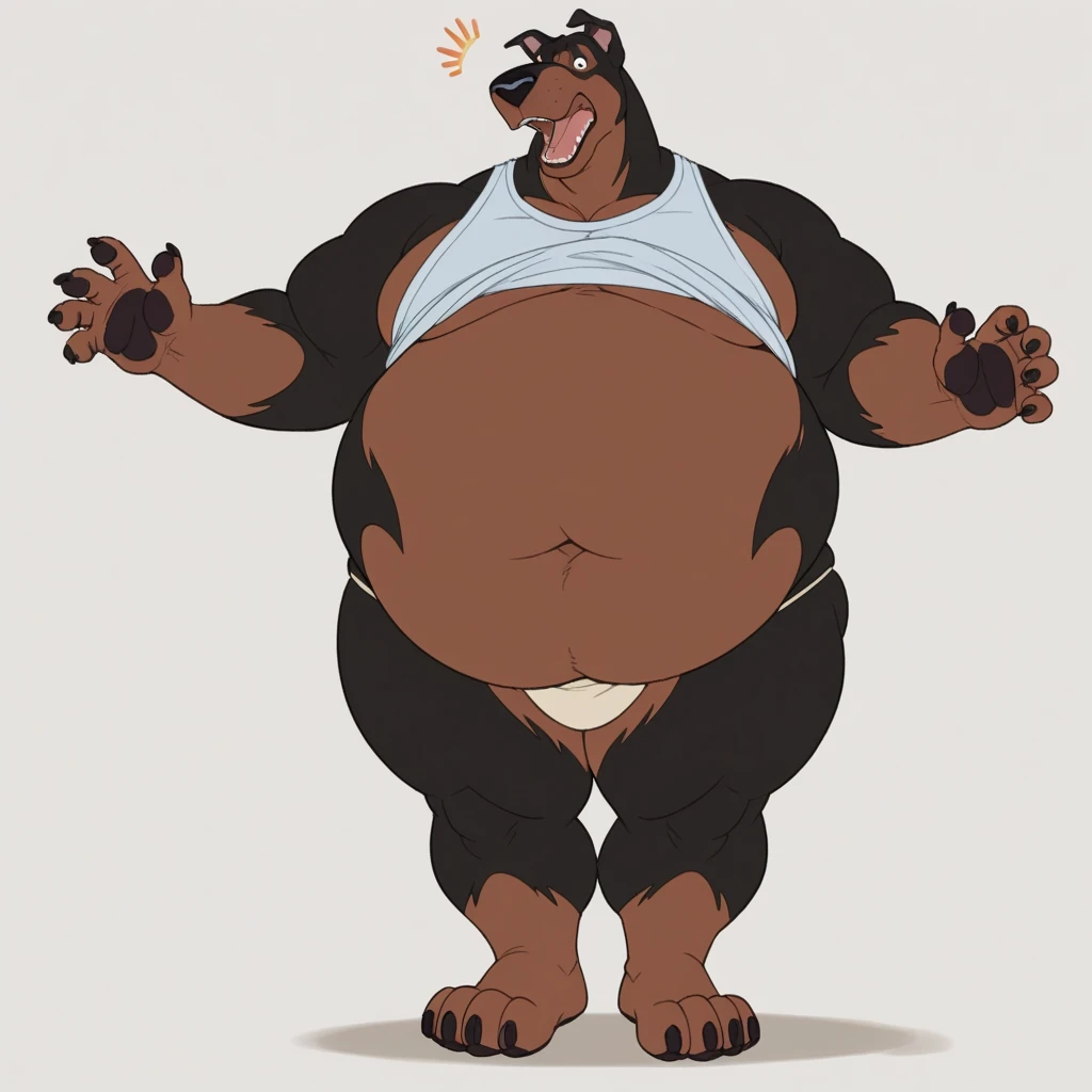 tanuki，Alone，male people，chubbinesat minora，Upper body， pose， Detailed pubic hair， A high resolution，， tmasterpiece，Excessive obesity，Obesity in the extremities，Lift your feet，foot in the air，(big bulge)，big ball