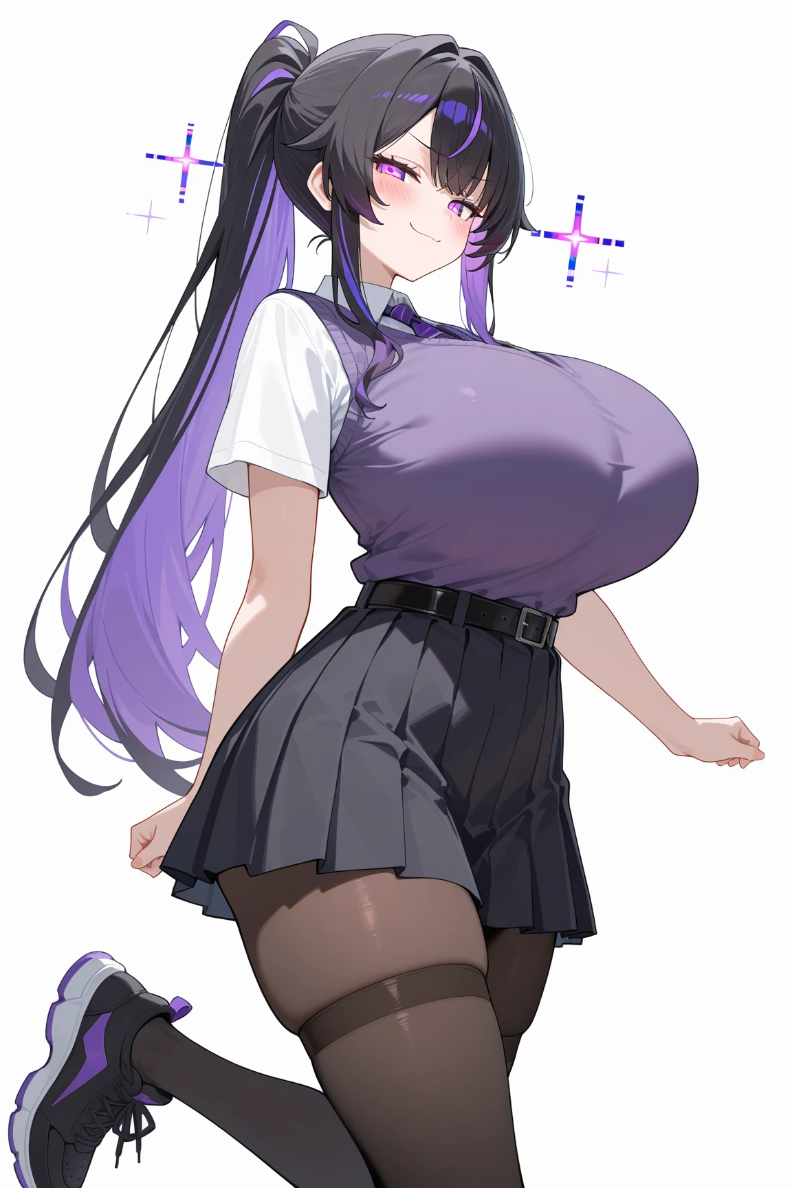 1 Beautifully Too Huge Breasted Cute mother, Pastel colors hair, (Excessively overwhelmingly gigantic huge breasts:1.6, Extra long sagging breasts:1.6, Thighs:1.2, thick legs:1.2, curvy:1.2, towering stature:1.6, massive fat thick unnatural belly, Plump, fat folds), purple eyes, (ahoge, messy hair:1.2, tired hair:1.2, flipped hair, very long hair, bags under eyes:1.3, wavy hair), black hair, (purple hair:1.2), (blush:1.2, emberrased:1.2, quiet personality:1.2, scared:1.2, looking away, wavy mouth, shy, @_@:1.3, anxiety:1.3, ringedeyes:1.3), (naked), at the adventurer's guild, A bulletin board with posted paper, hand over face