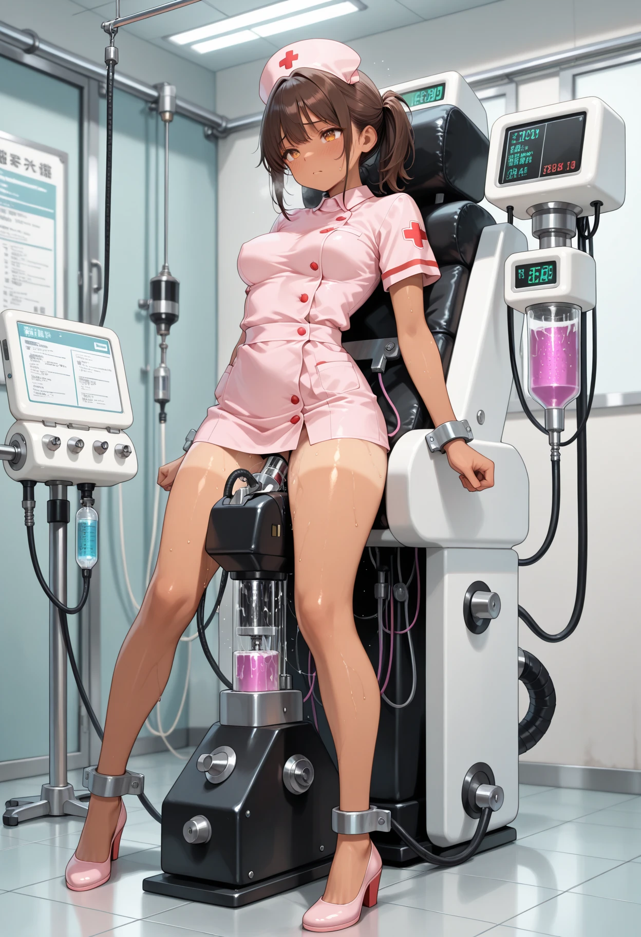 nurse uniform,hospital, latex nurse suit,nurses,busty,elbow gloves,labcoat,auburn hair woman,red eyes , gigantic ,medical instruments,asian nurse,two nurses,speculum,examination room,oversize ,big ass ,strap on, lay on table ,legs spreaded,giving birth,gyno chair , dentist,Milf,latex,white uniform,oversize breasts