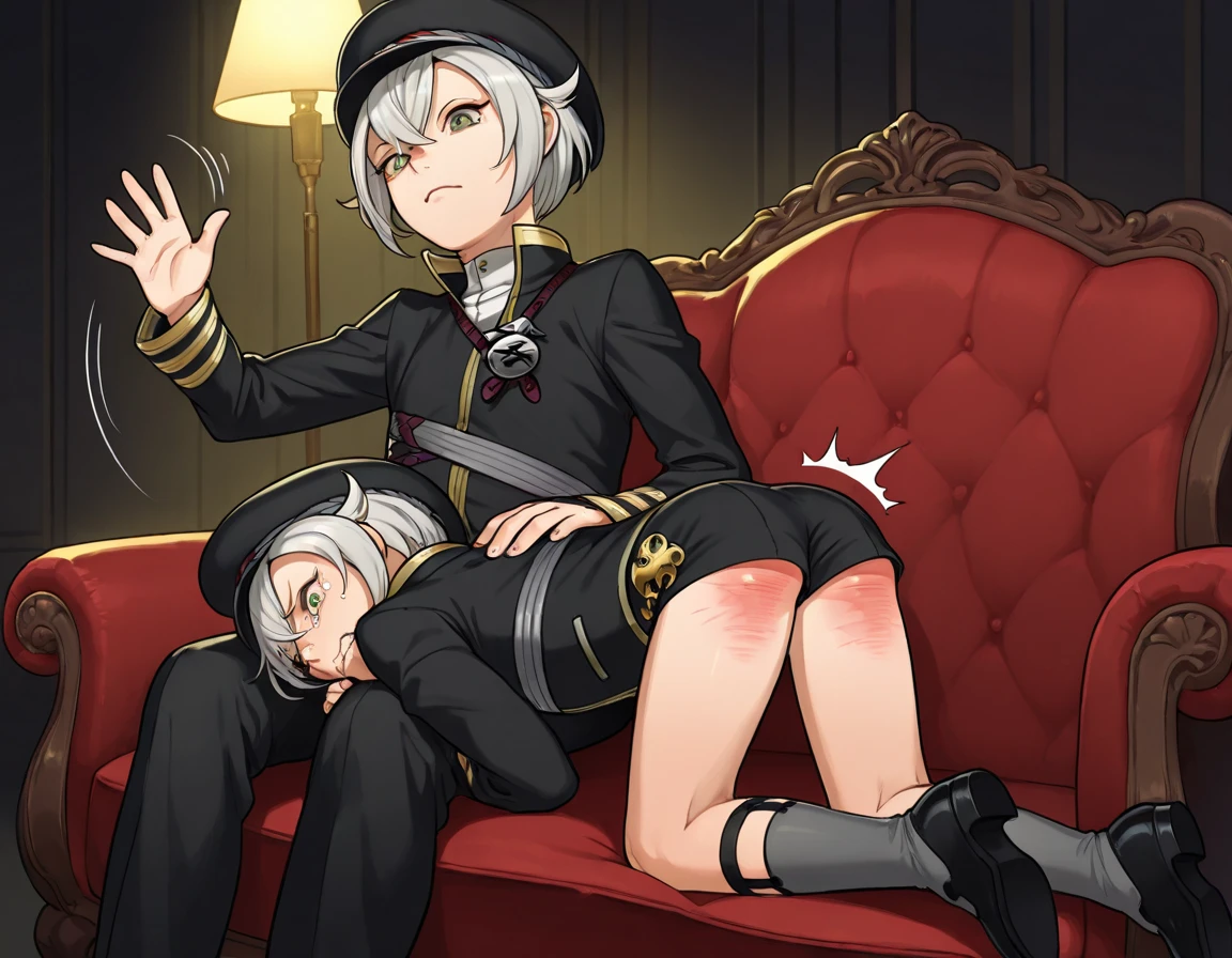 (((2 characters- A sexy blond young adult male russian soldier blushing as he is getting bdsm spanked by his elder colleagues and captain ))), NSFW, hentai, yaoi,((yaoi hentai)), porn, pubic hair, ((red spanked butt)), butt focus, ((well drawn testicles and penis:0.2)), ((art inspired by Ppatta’s yaoi hentai comics)), snowy setting, ((young soldier x elderly strict naughty captain yaoi:0.3)),(((“mmm, ahh spank me harder,captain!!!”))), ((swollen spanked male blushing butt:0.2 )), ((pants pulled down)), ((group bdsm hentai)), (fuck tax), ((butthole fingering:0.2)),