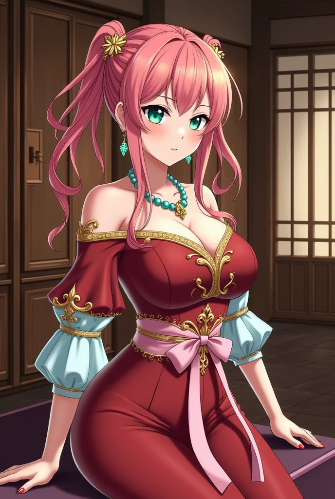 (Cute illustration:1,2),(Absurd realistic structure details),(High resolution complex and detailed text quality),(High-resolution microstructure、High poly 3 boobs boobs boobs boobs boobs D rendering correction),Methods of geometry,Careful explanatory anatomy, 

BREAK,



1 beautiful girl, Solo,(Cute:1.5),(Chibi:0.8), (kawaii:1.5),(Lori:0.5), BREAK, (girl, Cute, Cheerful, Loli face, medium breasts:1.2),(Pink hair,disheveled short twin tails,tareme,Gold eyes:1.2),gleaming skin,Clear skin, cleavage of the breast,Beautiful , gleaming skin,Clear skin, Beautiful skin,( A smile:1.5),(best quality face),(Top quality glowing eyes), (Doya face,brave face:1.45),BREAK (Princess), (((Elegant))), (queen jewel crown:1.3)goddess like,Golden lingerie, (Red Princess Dresses,hoop long skirt:1.6),(princess fantasy jewelry dress, Layered sleeves,Jewelry Necklaces,Ruby Earrings:1.5),Naughty makeup BREAK,(early evening),is standing, (raise both arm,Show the armpits:1.55),((Kamimei)),From  above, high - angle view, White table, tea cup, urgent, golden gift box,  (medieval fantasy jewel castle,window,Salon,speech,jewelry chandelier:1.3),(Indoors),Winters,Waterfall,depth of fields, ,The outstretched arm BREAK,wakame,wakame,wakame,(Dynamic Angle:1.4), 

BREAK,(Blurry background:1.3),(absurderes, hight resolution, Super Detail Art),cel shading,Clear Color, Lonely optical effect, Beautiful pictures, Bright glow, mystic atmosphere,(Close-up of girl:1.1), Mystical light particle effect,manga influence, clean line drawings,