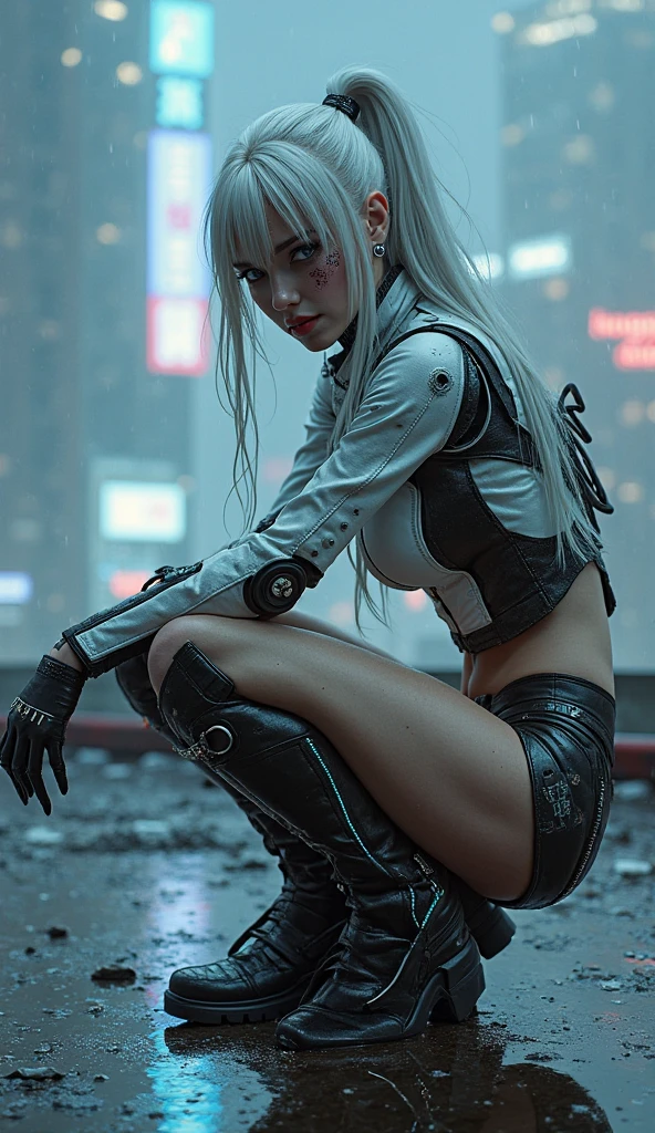 cyberpunk aesthetic, light eyes, eyelash, eyeliner, good makeup, sexy, (pale skin:1.9), detailed face, pretty face, rouge, good texture, strong shadows, bright, small , skinny, transparent clothes, tanga, looking up, camera down, energetic pose, dinamic pose, athletic, 8k, fangs, detailed, tattooed, direct dark light, street background, balcon, neon lights, coloured, night, wet clothes, detailed nipples, naked, no underwear, mecanic arm, wet, fiber muscles, strong woman, small nose, big eyes, great quality, jewelry, purple filter, detailer vagina, wet underwear, neon direct, light, naked , focus face,, pink, hair, cyberpunk 2077, edgerunners, blade runner, gothic legs, lasers,, slim underwear, erect nipples, showing ass, spread breast, hotel room, strong light