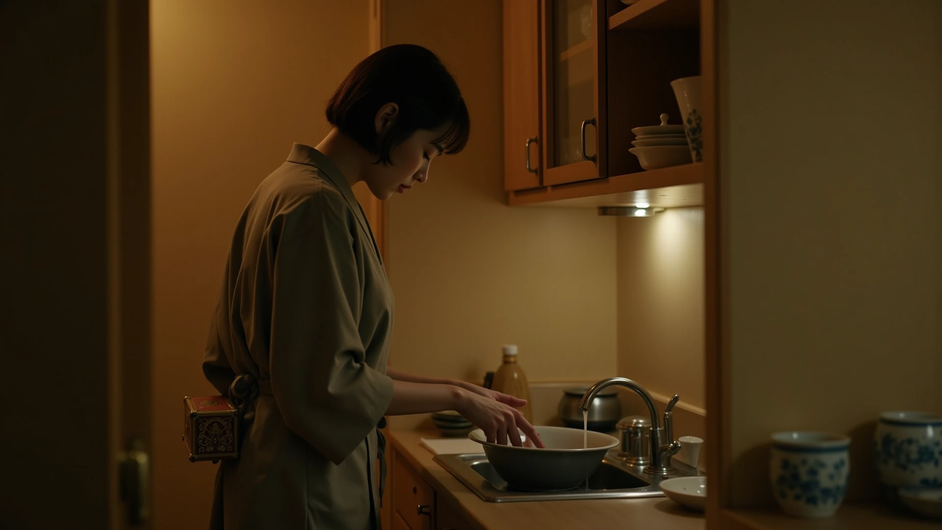 Two women were talking, and one of them was coiling her hair --auto --s2
