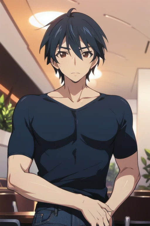 score_9, score_8_up, score_7_up, source_anime, NREAK,  flat color, anime screencap, solo, ikuchan, 1boy, twink, nude, satsuki kiryuin, genderswap, genderbend, indoors, clothed, outfit, masculine, streaked hair, 