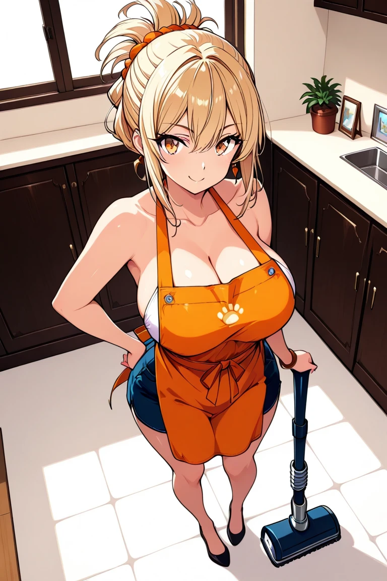 Sexy big bass hot busty tsunade full body from naruto anime standing naked while working in the kitchen