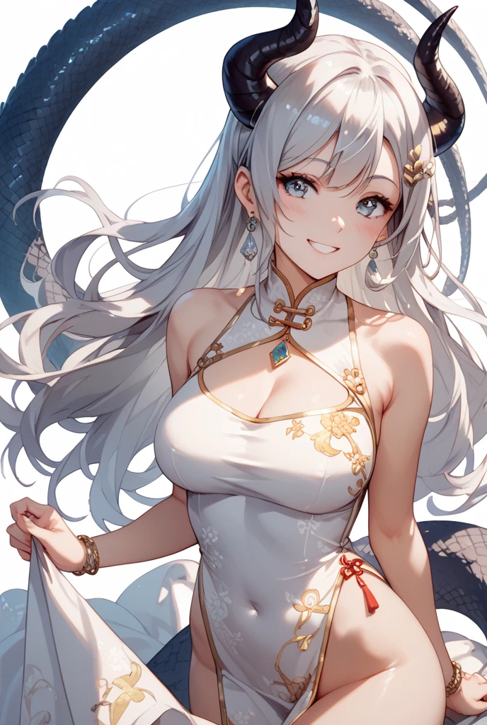 (dynamic angle:1.3, front view:1.1, breast focus:1.3, from below:1.2), (dynamic posing:1.5, sexy posing:1.2, leaning forward), (seductive smiling:1.3),(*K) HD, highest quality, Anime style beutiful woman, 1girl,fullbody, happy, (with sparkling eyes and a contagious smile:1.2), red face, closed mouth, beautiful detailed eyes, super detailed skin, backlighting, bare shoulders, black background, black dress, black gloves, silver hair, breasts, dress, earrings, fingerless gloves, floating hair, floral print, flower, gloves, gold earrings, gold hairband, hair flower, hair ornament, hairband, holding, holding two-hands weapon, jewelry, medium breasts, long hair, looking at viewer, off-shoulder dress, off shoulder,red eyes, short hair with long locks, sidelocks, solo, spikes, thighs, two-sided dress, two-sided fabric, weapon, fighting stance , face, close up, from above, highest quality, high resolution,Real World, Natural light,perfect Natural light,looking at viewer,