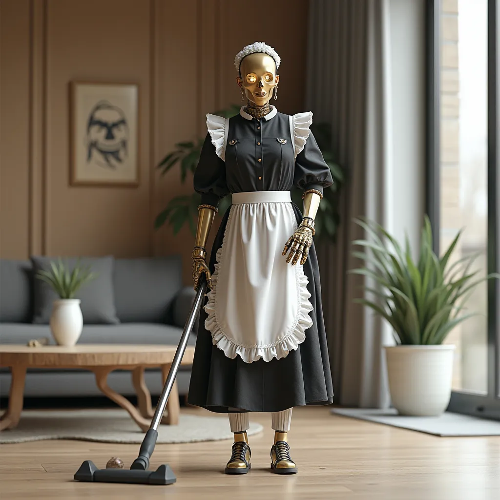 Create your own Robotic Skeleton Maid cleaning your household