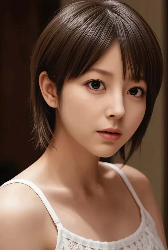 (Detailed CG、Unity、8k wallpaper)、(Very delicate and beautiful)、(masterpiece)、(highest quality:1.2)、(超A high resolution:1.3)、(Beautiful realistic Asian),Beautiful lighting、Perfect Lightning、Realistic Shadows、Fine skin、Very detailed、Detailed face and eyes、Realistic eyes、Sharp pupils、Huge , In the classroom、School、sunset、Beautiful Face、Blurred Background、(Japanese women)、Glowing Skin、Side Up、Beautiful black hair、Blunt bangs、Japan High School Sailor Uniform、Pleated mini skirt、Crying face ((Tabletop, highest quality)), (Glowing Skin), Cinema Lighting, Physically Based Rendering, Awards, Very detailedな肌, Very detailedな顔, Beautiful eyes in every detail, Carl Zeiss 85mm F/1.4, (Cowgirl:1.3), (cumin , Chest and thighs), she'Very cute 16 years old , (Brown Hair, Straight Long Hair, Open your eyes, Round face), Big cleavage, (Pure white dress, I pulled up my pleated skirt myself:1.3), Watching from afar, (Spread your legs, Focus on the thighs),art、Frowning、Frowning、