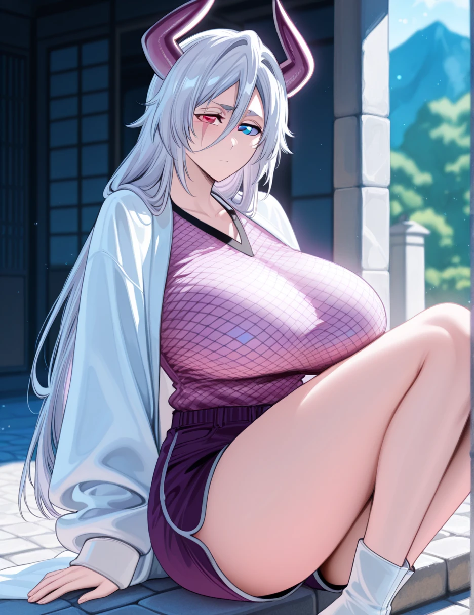 ( Big Breasts)）、(((ghost))、(魅力的なghost女)、(((kimono)))