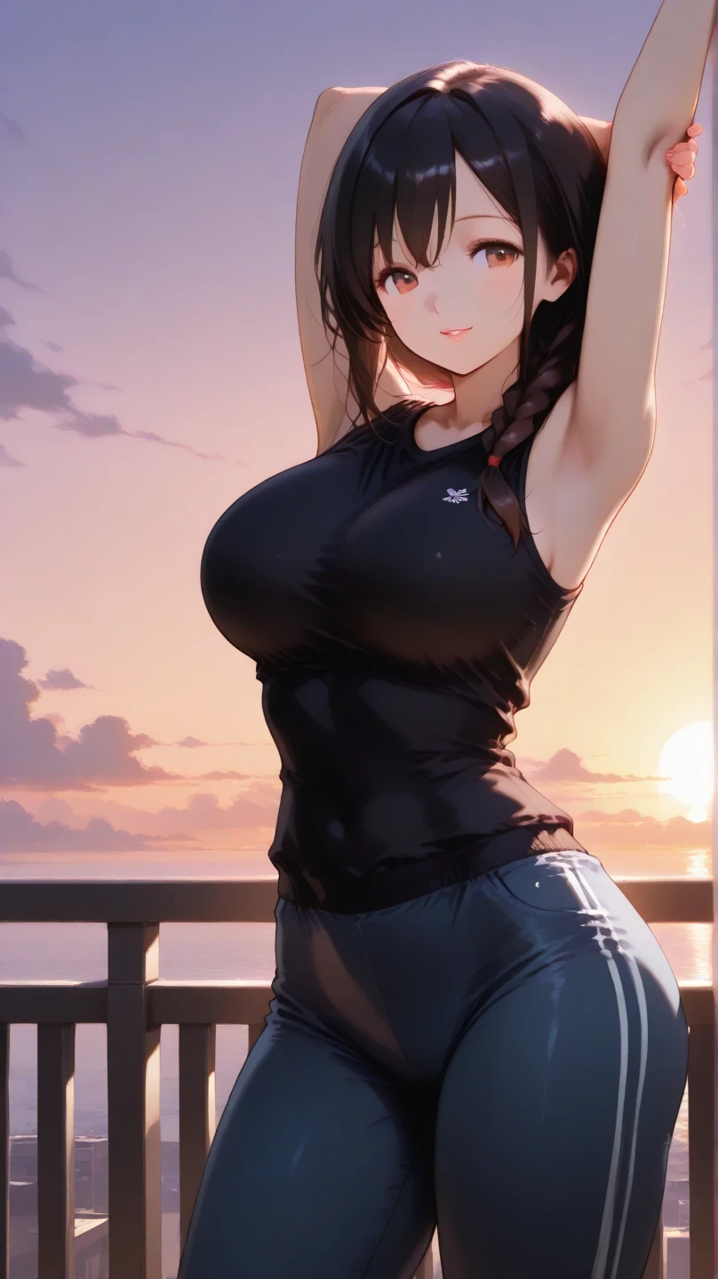 (highest quality,high resolution,(Ultra high fine mesh,4K), (ultra high resolution,8K),muste piece:1.2), (perfect anatomy,anatomically accurate), (angle from below), (soft lighting, rendering), Close ~ eyes, (girl doing yoga), (surrounded by nature), firefly, Peaceful and calm background Beautiful and detailed eyes, flowing long hair, yoga clothes, elegant pose, soft and gentle lighting, (very detailed and beautiful face), professional photography techniques, Bright colors, natural light, (very detailed and beautiful face), (large breasts:1.3), (Mysterious, Fantastic)