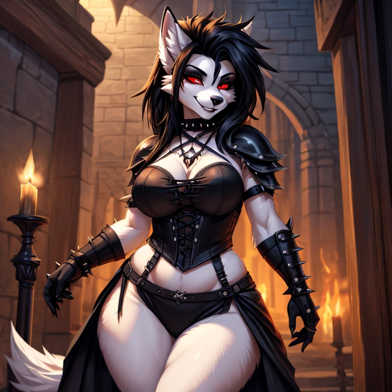 female furry, female anthro, sexy, hellhound anthro, hellhound furry, purple fur, detailed fur, long horns on head, horns, large breasts, full body, fursona commission, fit body, high detail, slim, solo, anatomically correct, purple and black fur, fluffy tail, extremely high detail, detailed fur, wearing skimpy clothing, fancy clothing, sexy fantasy clothing