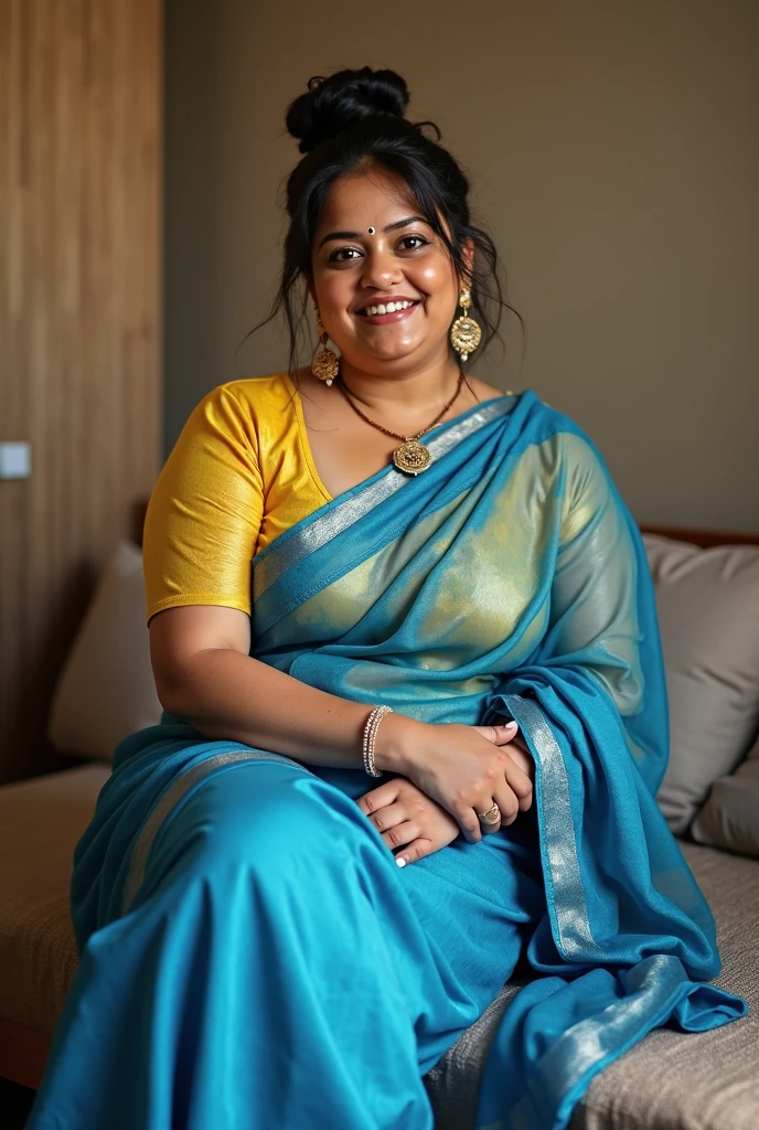 Day scene, full body photo of a plus sized 45 year old indian with a man from top view, (Masterpiece, Best Quality, High Resolution), office Background, (cum Splash on her breasts and nipples, cum Splash on her face, Splash of cum, cum Splash on her blouse, cum Splash on her eys), Sweet 25 year old South indian women sitting on her knees in a crowded party hall with a man, hour glass body red lips, silver colour silky gown, lightly makeup,ultra realistic, realistic, look at viewer (cinematic:1.3), intricate details,
