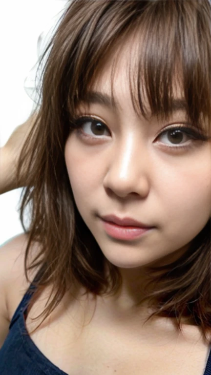 (Realistic、Like a photograph、Live Action、8K, Realistic, RAW Photos, Best image quality: 1.4), Single-lens reflex camera、RAW Photos, Highest quality, Realistic, Very detailedな CG Unity 8K 壁紙, Written boundary depth, Cinematic Light, Lens flare, Ray Tracing, Realistic background、(Tank top:1.4、skinny pants:1.1、Big Breasts、Cleavage、Breast flash)、((Upward glance))、((ultra high density skin))、 1 female,Cute Japanese Woman、Japanese office lady sitting and working、((whole body:1.5)，View the computer:1.1、Bun Hair:1.2、Silver inner color hair、I like that style、stylish、Very detailed、Pay attention to the details、Perfect outfit、(Sunburned skin)、Beautiful feet:1.1，View from above