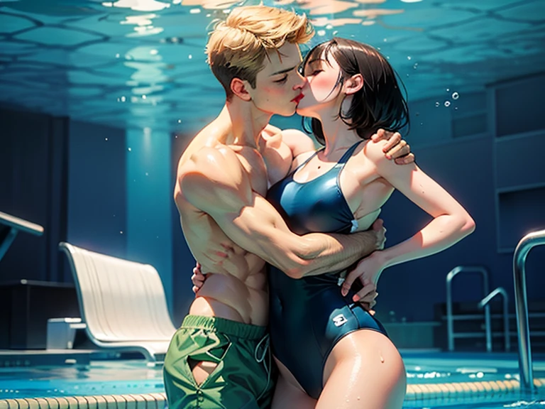 Two 12 years old chubby fat plump boys with giant penis and huge ass molesting and touching and fucking each other underwater in swimming pool. masterpiece, best quality, high quality, extremely detailed 8k CG unit wallpaper, depth of field, HDR, photorealistic, extremely detailed, intricate, high detail