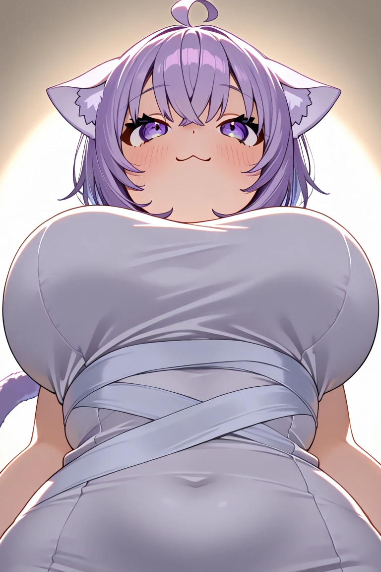vtuber | Cat porridge | nekomata-okayu,Browsing Caution,1 Girl,,,chest,尖ったchest,chestの谷間,Underbust,Side Bust Barbosa,(blush),((Embarrassing)),Spread out and masturbate((White Bikini))round 1(((chestを持ち上げる)))((View from below、View from below))Upper body close-up,(巨大なchest)