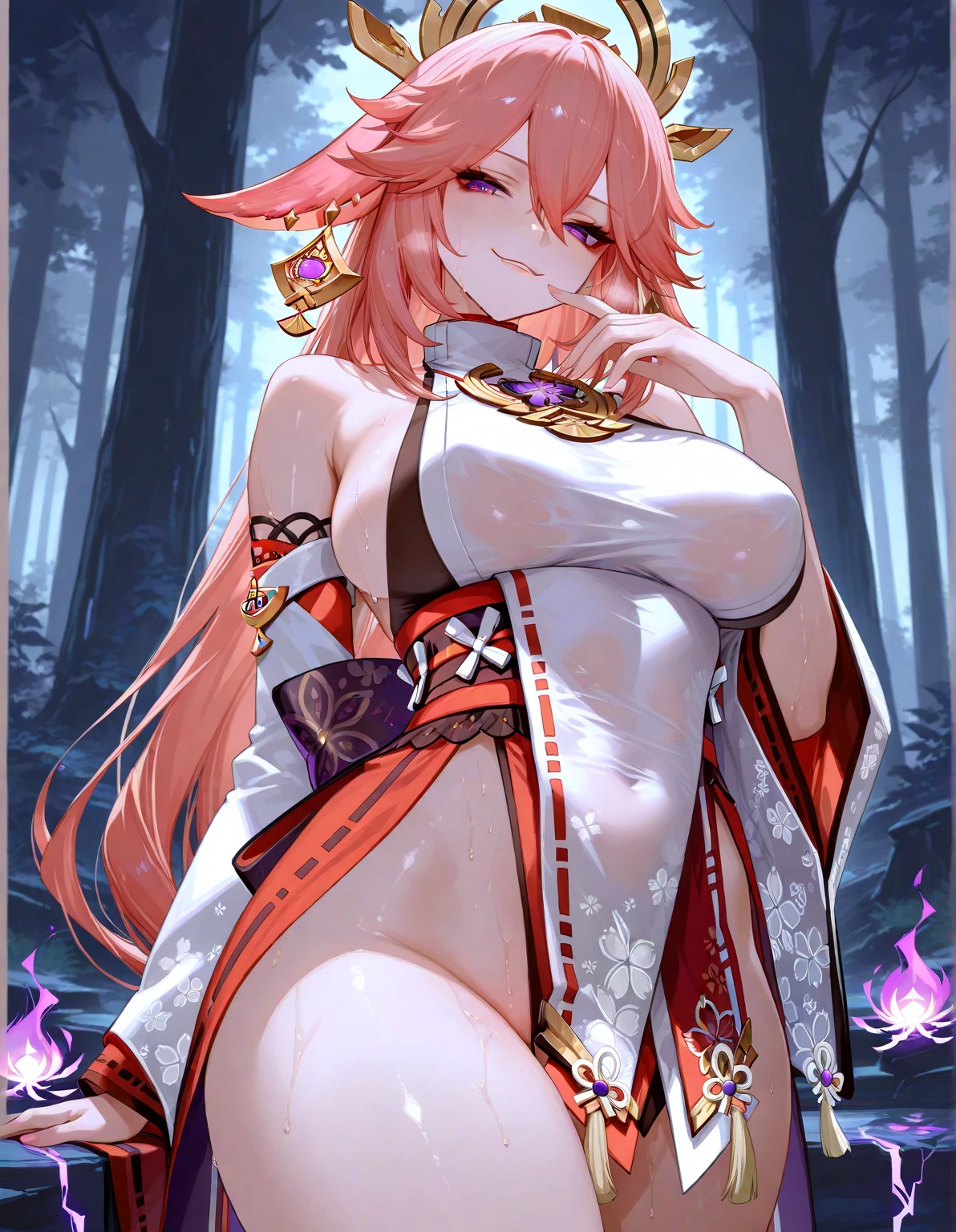 1girl in、nightcity、Sateen、Kimono without sleeves、A dark-haired、Holding a weapon with blood on it、Looking at the camera、Cherry blossoms are dancing,Unusually resistant、red blush、Looks distressed、Pleasant face、shrine maiden、valkyrie、Angel wings、a navel、sideboob barbosa、with an intricate、Particles of light、thighs thighs thighs thighs、shinny skin、Perfect litthing、1girl in、looking at the viewers、Winged headgear、pelvis curtain、A smile、(masterpiece)、(top-quality)、Very gigantic-breasts、maternal、Porcelain Skin、Very long hair、hair wavy、Royal sister,femele,A queen,putting on a crown,There are a lot of golden lightning around,sitting in a throne,Bangs cover the eyes,Black Suspender Socks,Black Lace Top,,High jump,Grab Erlang's leg,,Black Silk Top,married woman,mothers,domineering,smil,The corners of the mouth are raised,Red and gold eyes,Black silk ?????? underwear,Black top,Black Silk Gloves,I have a gorse tattoo on my chest and thigh,There are many golden dragon scales on the arms,There are many golden dragon scales on the neck,Bright eye,dragon eyes,Snake's Eye,Upright pupils,There are golden stripes on the clothes,There is a golden pattern on the clothes,The socks have a golden pattern,tall figure,Expose the outside of the chest,Twisted blade hanging over the shoulder,Larger breasts ,With elongated dragon horns,Giant Golden Dragon Wings,Giant Golden Dragon Wings,Huge golden dragon wings as big as a body,The body is covered with huge golden dragon wings,golden pupils,Just a pair of wings,large wings,The biggest dragon wings,The biggest dragon wings,There are golden scales on the neck,Fingers are golden dragon claws,The elongated tail of the golden dragon、1girl in、nightcity、Sateen、Kimono without sleeves、A dark-haired、Holding a weapon with blood on it、Looking at the camera、Cherry blossoms are dancing,Strong best quality, (Extremely detailed: 1.5), masutepiece, 超A high resolution,(photographrealistic:1.4), 1 beautiful girl, Cowboy Shot, (Wear battle armor:1.4), (Wear battle ar