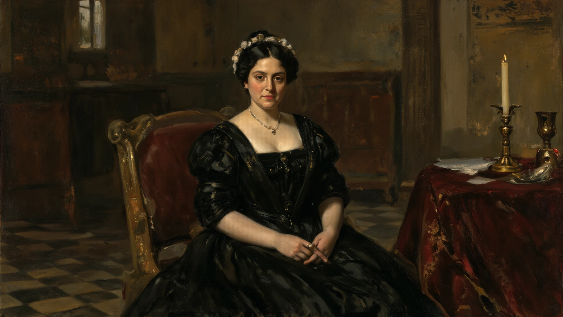 here are (((nude))) women 20yo. ((( massive breasts))), (((hard nipples))), (((massive hips))) (((high heel shoes))), ((hair as bright black ponytail )), (((black pubic hair))) (((sensual))) posing, sitting on a couch in a room, a fine art painting inspired by Karl Bryullov, flickr, figurative art, baroque digital painting, boris vallejo and julie bell, lounging on expensive sofa, paul delaroche, sensual painting, rich deep colour --sq --realxl v1