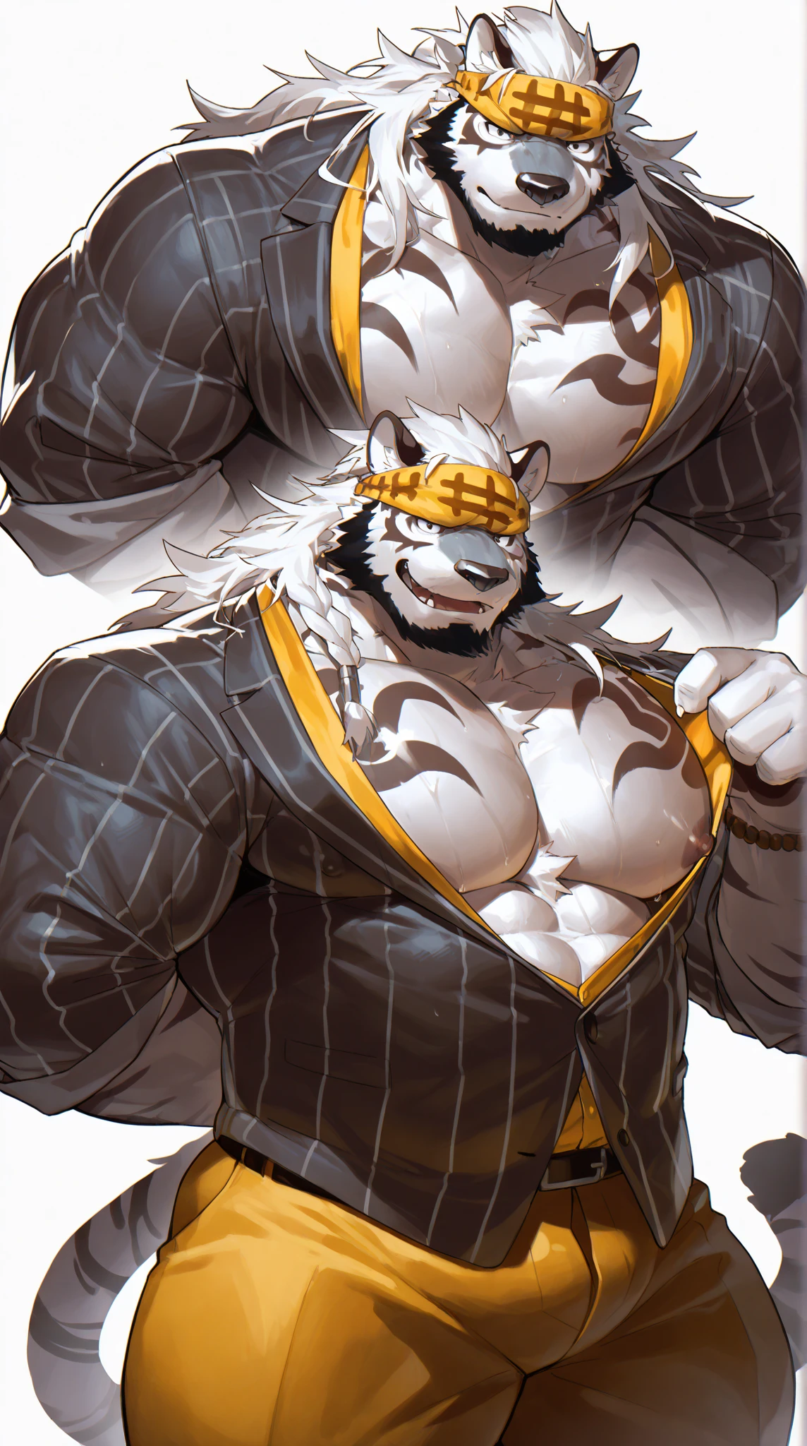 The best lines,Best picture quality,Clear face,hairy,Strong body,tall,Long tail,White tiger furry,Wear less,