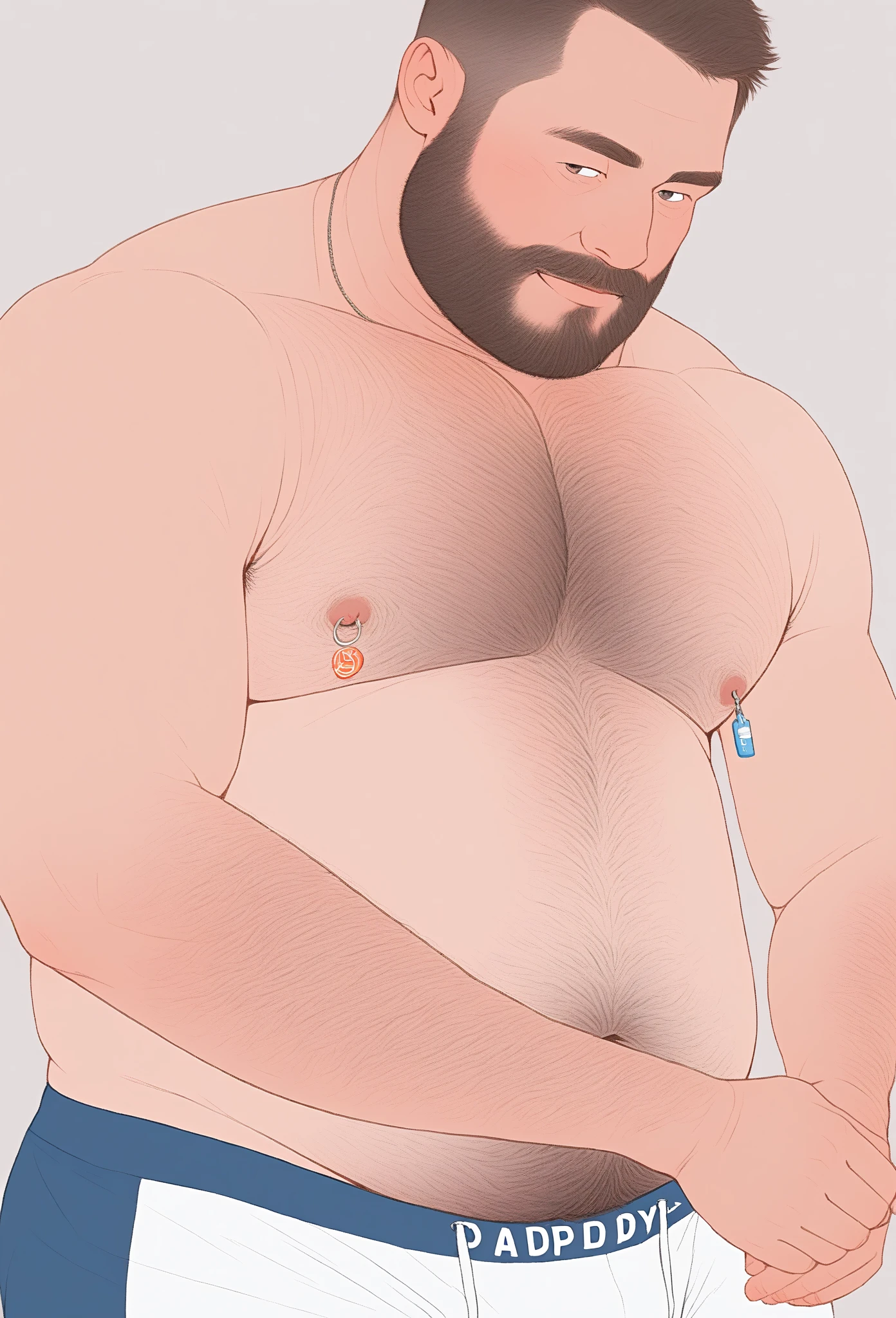 (best quality,highres:1.2),ultra-detailed,gordo amazing body,Fat guy wearing speedo glasses,linear art,monochromatic,vibrant colors,soft lighting