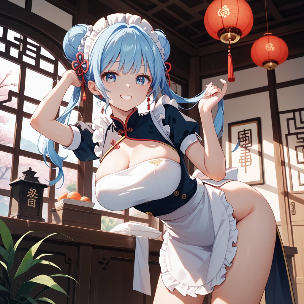 (masterpiece, best quality),best quality, (ultra-detailed), (3heads:1.5), 1girl, (label girl (dipp):1.3), masterpiece, ultra quality, ultra resolution, ultra detail, white top, crop top, ((stomach)), midriff, ((groin)), red skirt, normal ears, shackles, blue hair, very long hair, wavy hair, sidelocks, yellow eyes, detailed eyes, parted lips, open belly, sweat, cute, toned belly, hand on own chest, eyelashes, (22 year old woman:1.3), (masterpiece:1.5), (best quality:1.5), (beautiful detailed extremely detailed CG, extremely delicate and beautiful, depth of field, (finely detailed face), (perfect details:1.2), (mature female:1.3), wide pelvis, slender, large veiny breast, 16k resolution, highres, high quality, high definition, extremely detailed, masterpiece, best quality, blue hair, long hair, alluring presence, braid, short skirt, close up, very big tits, very huge tits, young, star hair ornament, yellow ribbon, side ponytail, cabbie hat, hair ornament,
