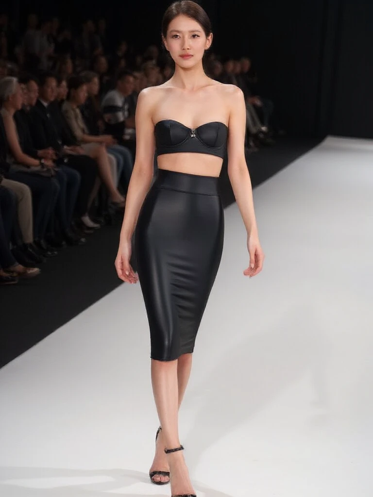 1girl, (Smile:1.2) stunningly beautiful girl, Haute_Couture, designer dress, high fashion, fashionshow, (Runway:1.2), Long shape face, beautiful countenance, (makeup), Sandy Blonde Side Sweep Hair, Short hair, Long ringlet, catwalk, Red carpet, Vivid colors, mastepiece, Best Quality, absurderes, Highest Quality, Amazing details, 8K, Aesthetic, Perfect Lighting, full shot, runway top pose,