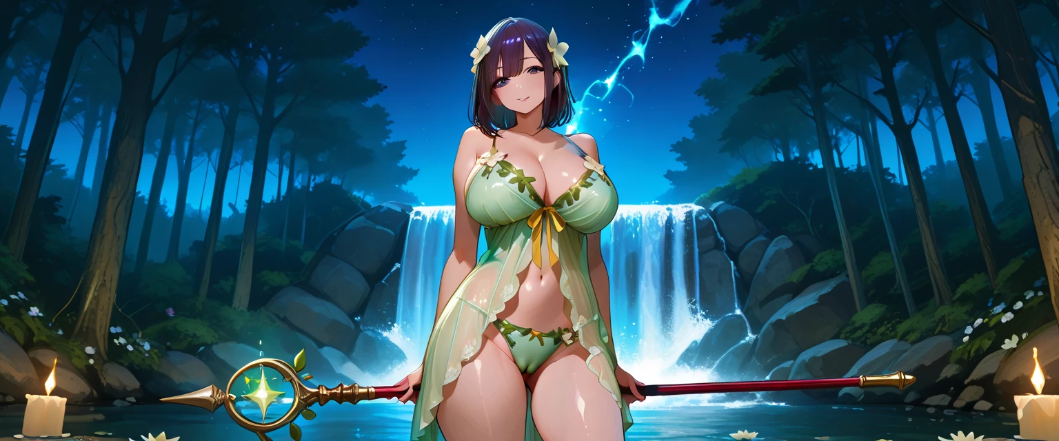 natta,The air is filled with the heat of natural hot springs,One is plump、Beautiful woman sitting in hot spring,Enjoy the comfort brought by hot springs。Her body is surrounded by warm water,The yukata hangs loosely on the body,Half a shoulder exposed。Her skin is reflected by the steam from the hot springs,appear more attractive。
A woman who is'Breasts look fuller in the water,Fair skin and hot spring water complement each other perfectly,appear more attractive。Her face flushed,Gently close your eyes,tas'Just like you'enjoying this wonderful time。Long eyelashes flutter gently,Gives people a feeling of calmness and vitality。
natta,Rocks and vegetation next to the hot springs are illuminated by lights,Presenting a mysterious and romantic atmosphere。The woman in the water seems to blend into the scenery,make up a beautiful picture。The steaming hot spring water flows slowly,accompanied by female laughter,Bring endless warmth and beauty to this night。
On this peaceful night,The female figure complements the hot spring scenery,Let people be intoxicated in this poetic and picturesque realm。With the gentle ripples of hot spring water,This moment seems to be frozen forever,become an unforgettable sight。