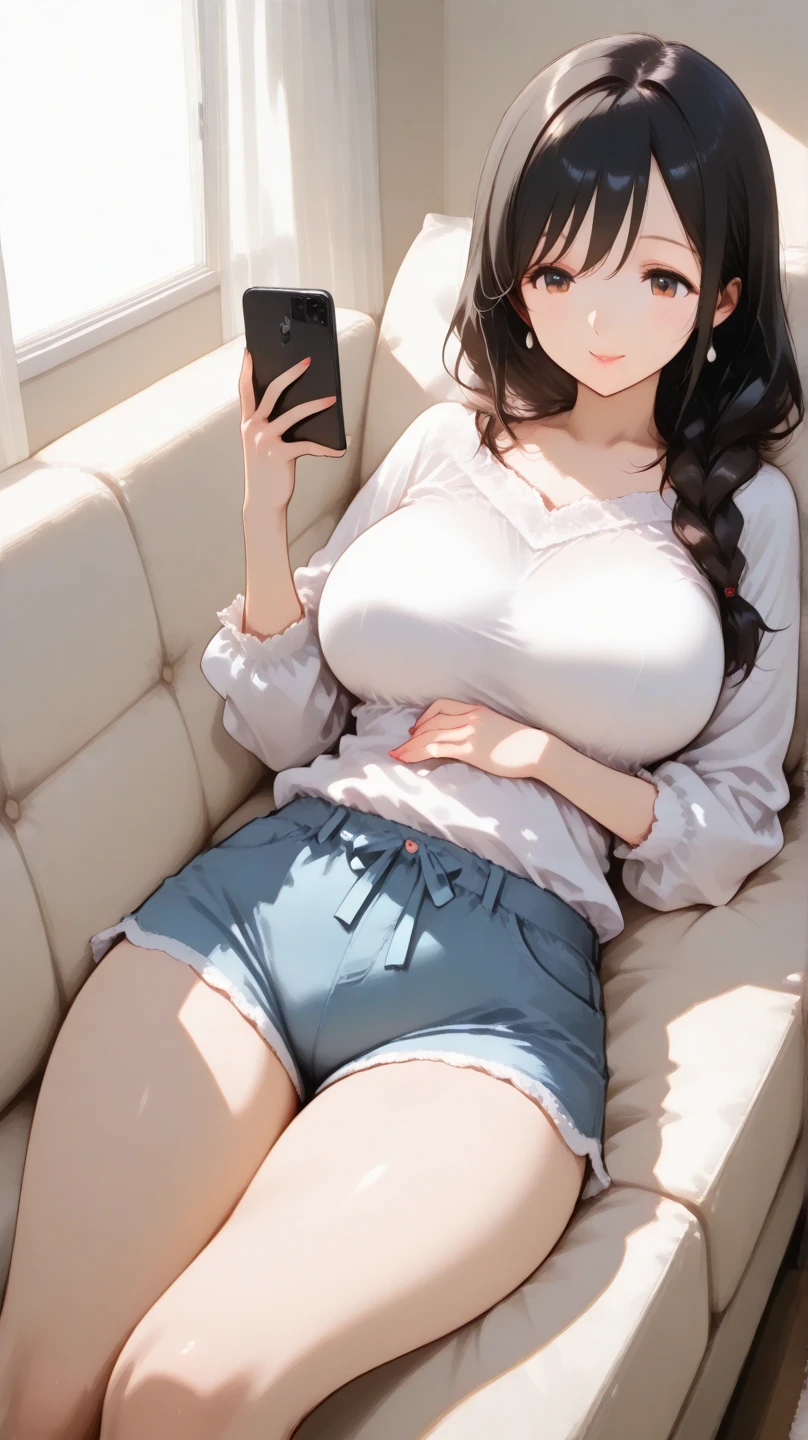Large breasts,Long legs,cum on breast