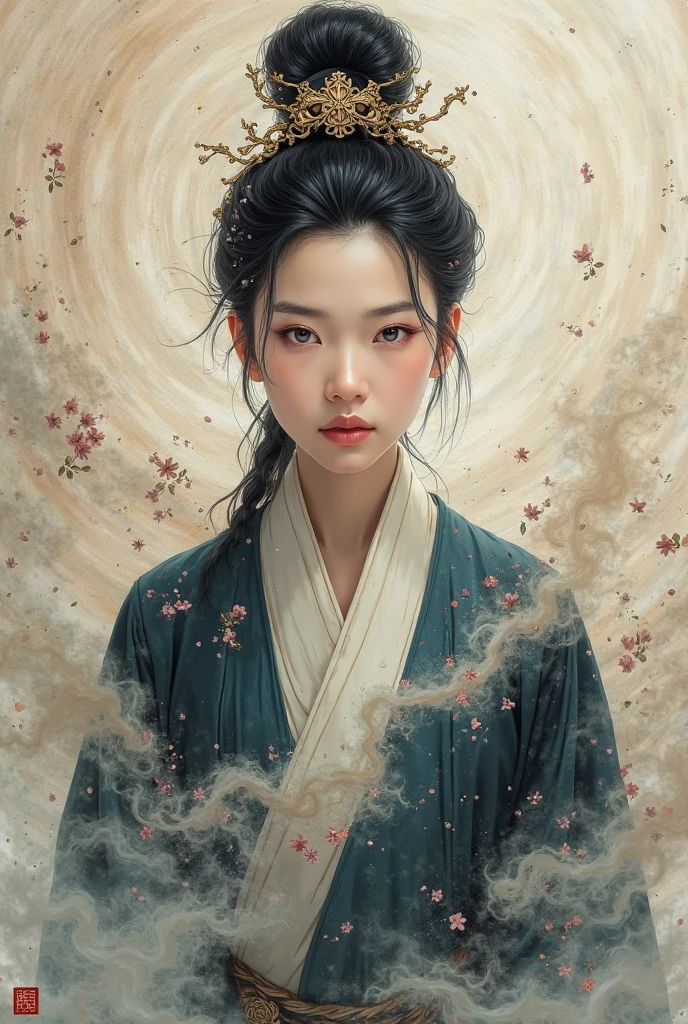 

A captivating hyperrealistic 3D illustration featuring a beautiful Korean woman who has been transformed into a symbol of the human spirit. Her delicate features and expressive eyes convey a deep emotional intensity and a sense of inner strength. The artist's remarkable attention to detail is evident in every texture and brushstroke, creating a masterpiece that truly showcases the artist's skill. The soft, muted color palette enhances the intricacy and depth of the drawing, immersing the viewer in a world of mysticism and introspection. This 32k hyperrealistic 3D rendering serves as a thought-provoking exploration of humanity, transformation, and the boundless potential of artistic expression., 3d 
