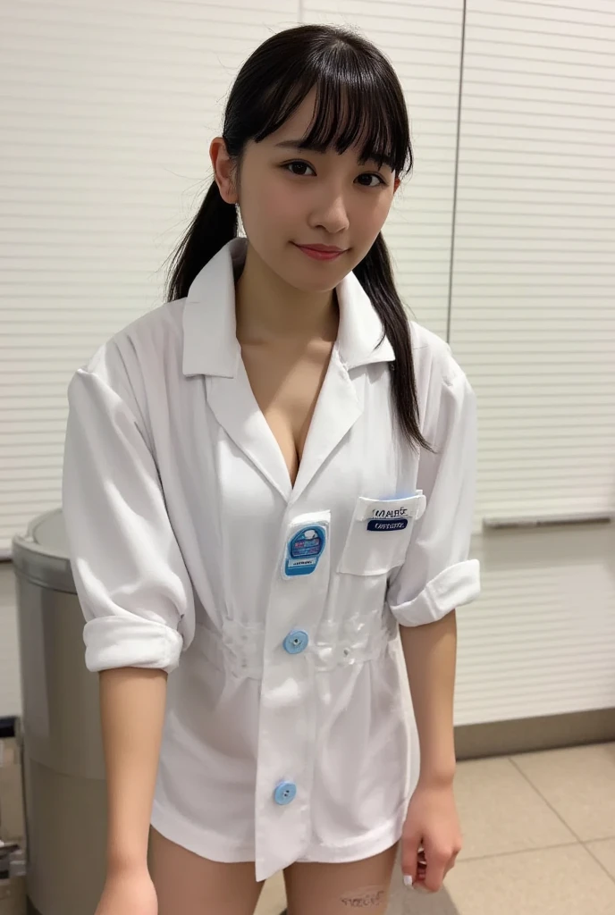 masutepiece、top-quality、Lots of perfect cute 14 year old schoolgirls taking chemistry lab classes, japanes、View here、Reminiscent face、Wearing a research lab coat naked、Random Body, Poses to show off, Hair tied back、Department of Chemistry、Fluorescent Lighting、Sudden sexual provocation out of place、Overwhelming sex appeal