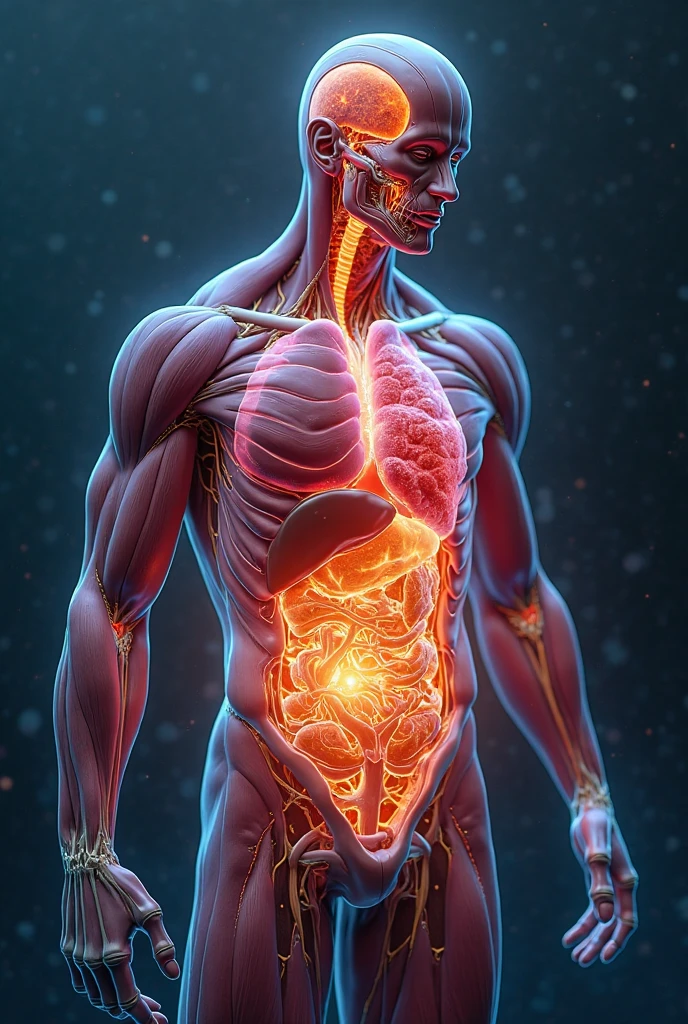 Schizophrenia as an animal, hyper-realistic, , Shortening, by Stefan Gesell tranzp, visible organs, visible bones, happy background , bright colored background, full body, beautiful background  vitamin, health